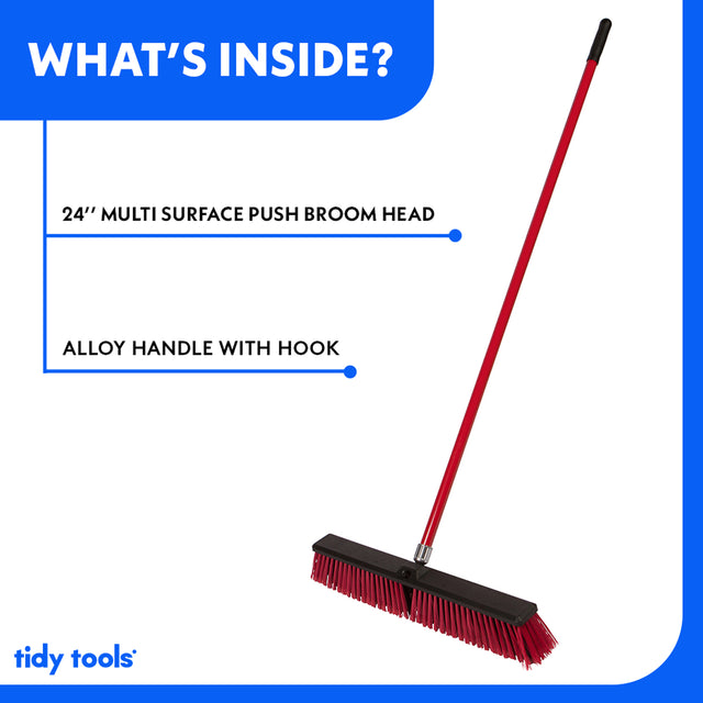 Tidy Tools Large 24'' Multi-Surface Push Broom