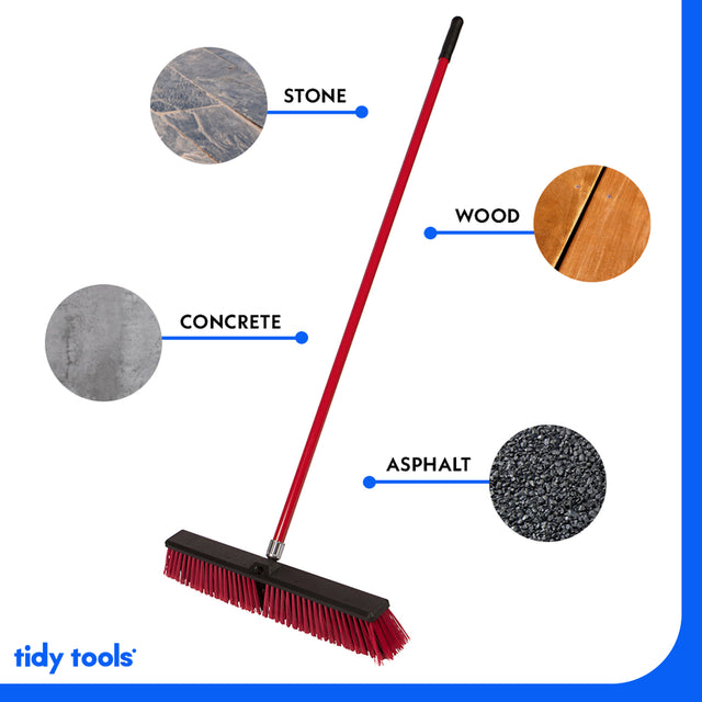 Tidy Tools Large 24'' Multi-Surface Push Broom
