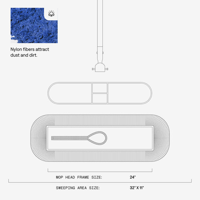 Pro Grade Dust Mop - Wood Handle