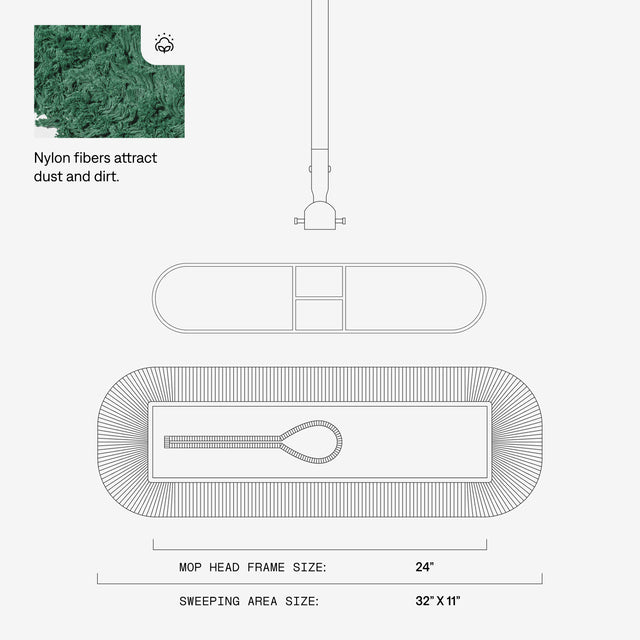 Pro Grade Dust Mop - Wood Handle