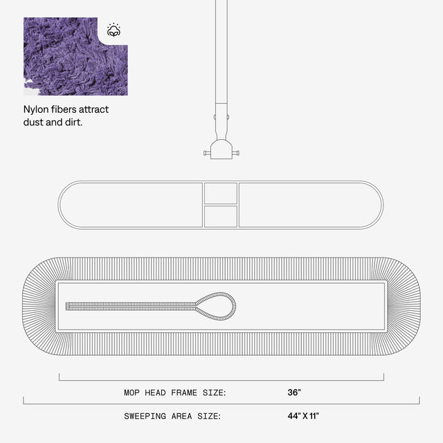 Pro Grade Dust Mop - Wood Handle