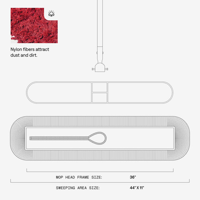 Pro Grade Dust Mop - Wood Handle