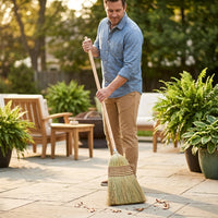 Corn Broom - Wood Handle
