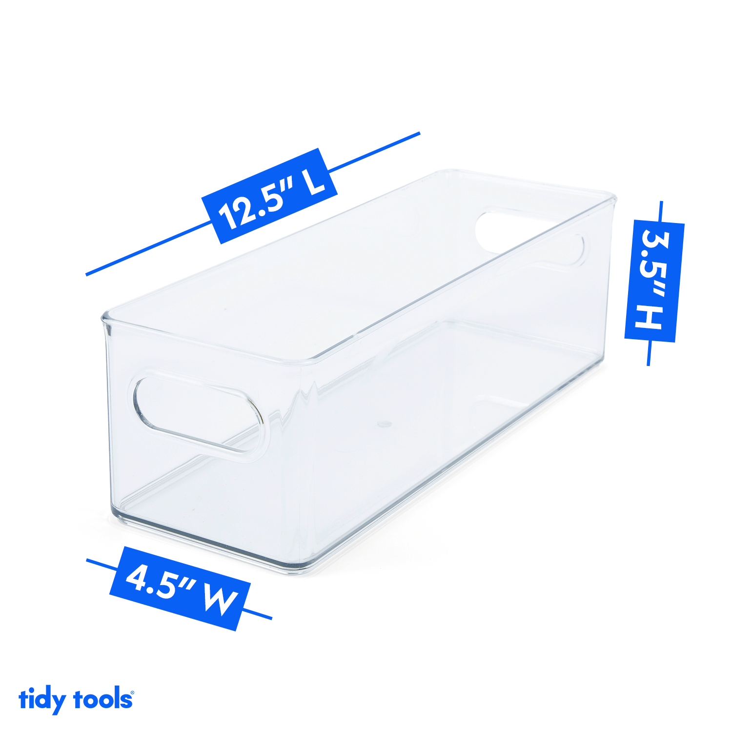 Tidy Tools Plastic Organizer Bins with Handle, 4 Pack