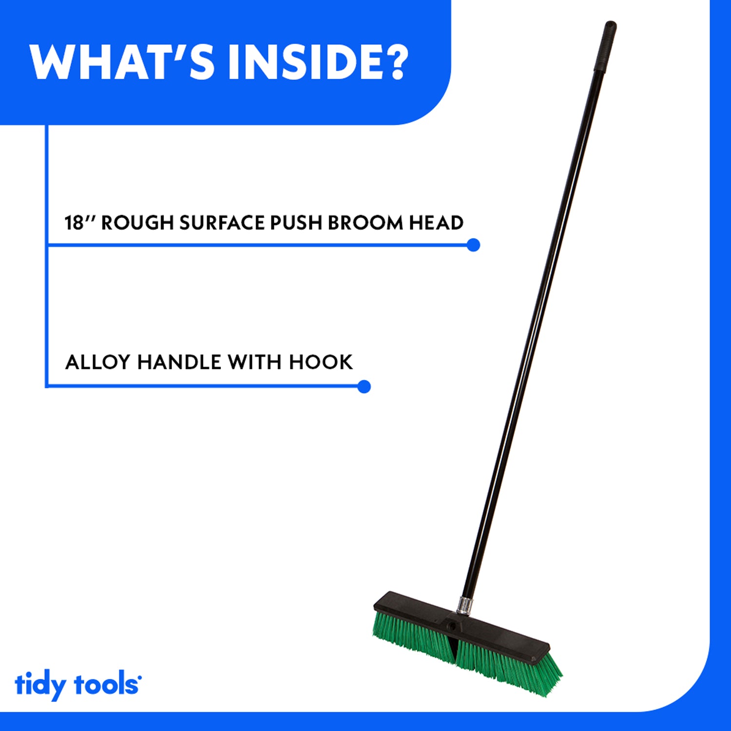 Tidy Tools Large 18'' Rough-Surface Push Broom