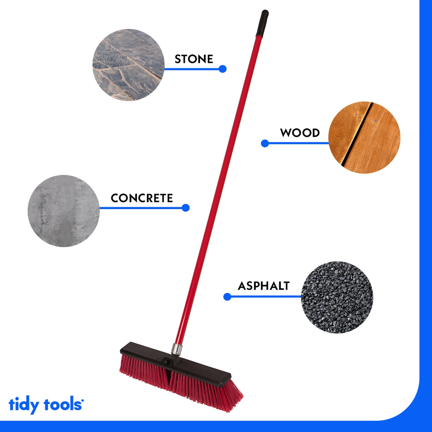 Tidy Tools Large 18'' Multi-Surface Push Broom