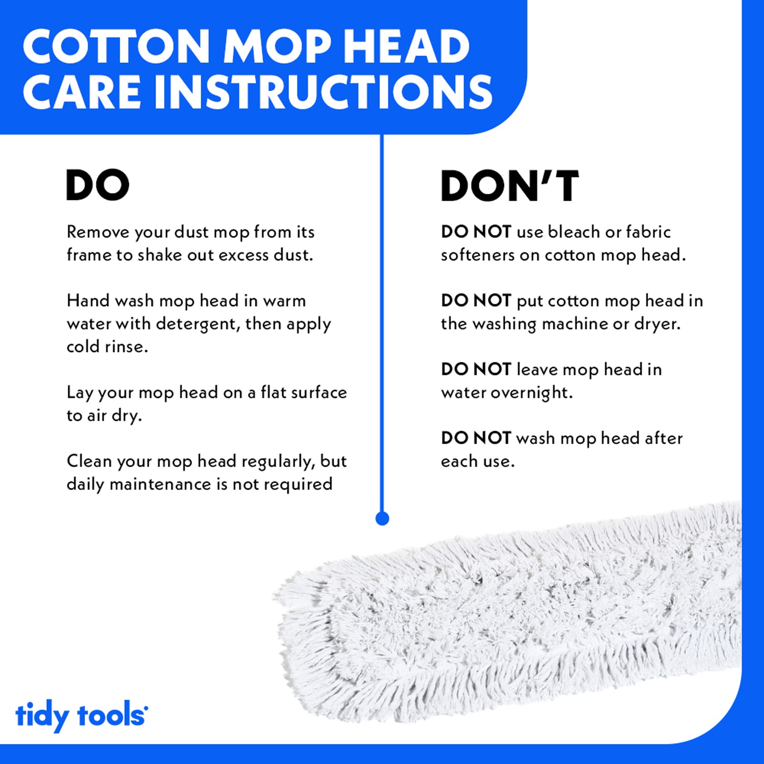 Tidy Tools 24 Inch Cotton Dust Mop Refill