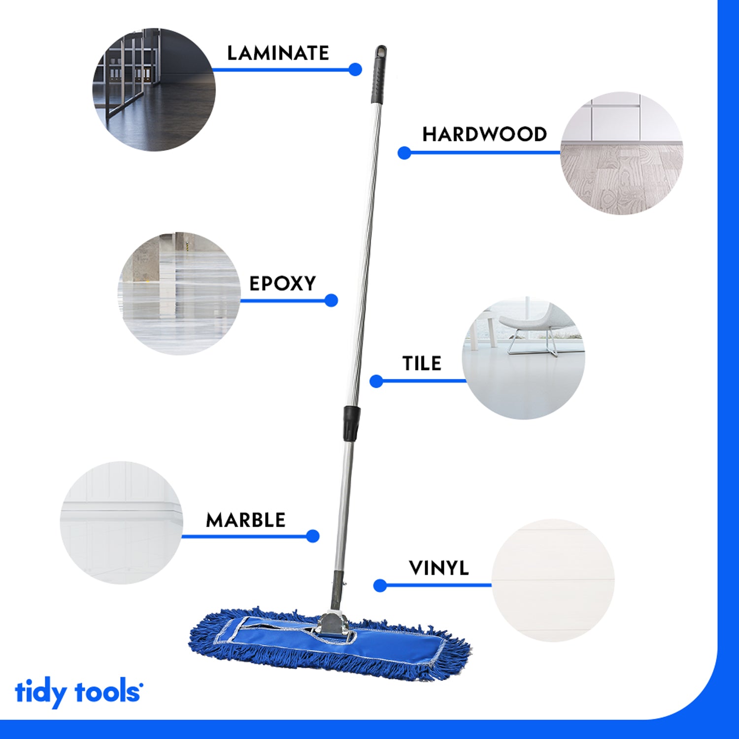 Tidy Tools 48 Inch Nylon Dust Mop Extendable Handle
